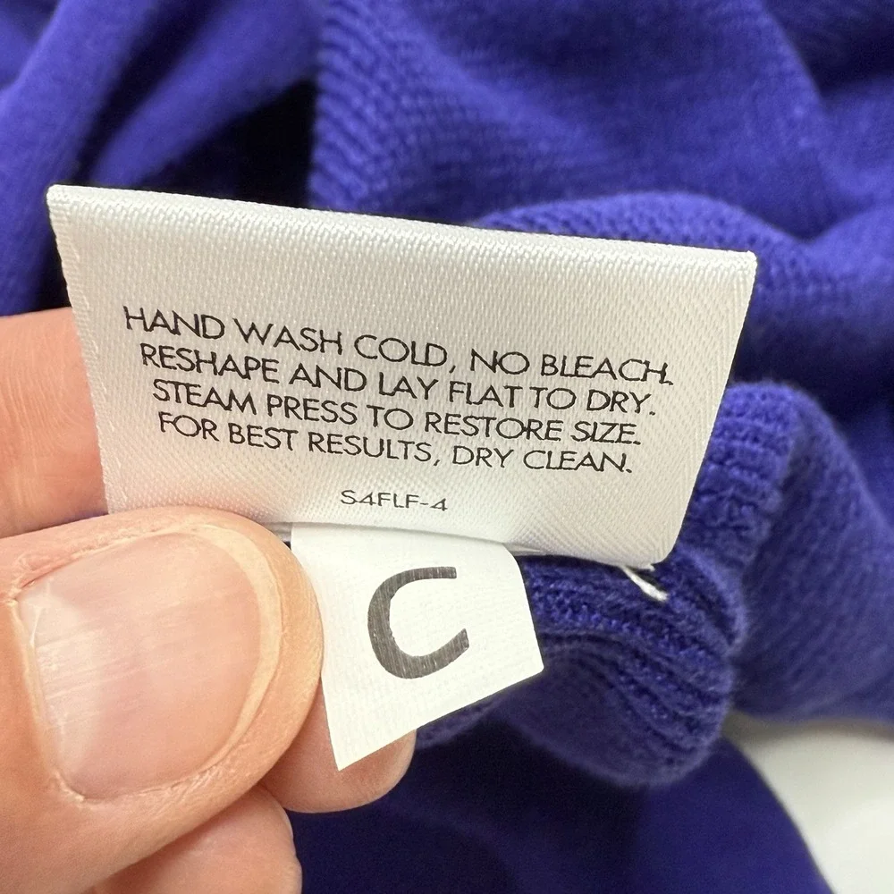 Eileen Fisher Purple Cardigan & Tank 100% Organic Linen Knit Open Front Sz Small